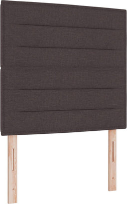 vidaXL - Hoofdbord - met - Lijnen - in - Donkerbruin - 90 - cm - van - Stof
