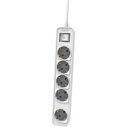 Stopcontactenstrip 5 Tomas met Interruptor Philips CHP2154W/12