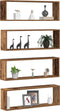 vidaXL - Wandplanken - 4 - stuks - Oud - Hout - 80x15x26 - cm - Bewerkt - Hout