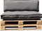 In The Mood Collection Salvador Palletkussens - L120 x B80/40 x H12 cm - Antraciet