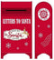 Brievenbus DKD Home Decor Kerstmis Rood Metaal Wit (34,5 x 21,5 x 61,5 cm)