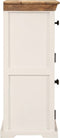 vidaXL - Dressoir - 55x30x73 - cm - massief - ruw - mangohout - wit - en - bruin