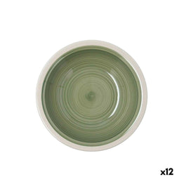 Quid Calypso - Diep bord - Keramisch Ø 21,5 cm - Groen (12 stuks)