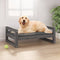 vidaXL - Hondenmand - 75,5x55,5x28 - cm - massief - grenenhout - grijs