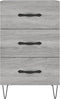 vidaXL - Nachtkastje - 40x40x66 - cm - bewerkt - hout - grijs - sonoma - eikenkleurig