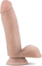 Blush Dildo Love Toy Dr. Skin Plus 7 Inch Posable Dildo With Balls Vanilla beige