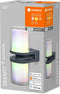 LEDVANCE Slim tuinarmatuur LED: voor muur, SMART+ UP DOWN FLARE MULTICOLOR / 14 W, 22-…24- V, Warm White, 3- K, body materiaal: aluminum, IP44