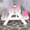 SenS-Line - Kindertafel Minnie Roze/Wit - Picknicktafel Voor buiten - L 90 x B 90 x H 55 cm - FSC 100 % Grenenhout