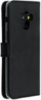 Selencia Galaxy A8 (2018) - Echt Lederen Bookcase - Ruimte voor pasjes - Zwart