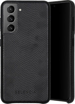 Selencia Hoesje Geschikt voor Samsung Galaxy S21 Plus Hoesje - Selencia Gaia Slang Backcover - Zwart
