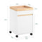 SoBuy ASK03-W - Printerkast - Wielen - Wit