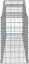 vidaXL - Schanskorven - 6 - st - gewelfd - 300x50x80/100 - cm - gegalvaniseerd - ijzer