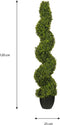 Mica Decorations Buxus Spiraal Kunstboom - H120 x Ø25 cm - Groen