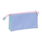 Pennenetui met 3 vakken Munich Mellow Blauw Roze Hemelsblauw 22 x 12 x 3 cm