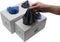 FIRST Microvezeldoeken Dispenserbox – 50 stuks (25 blauw / 25 grijs) – 30 x 30 cm – 200 g/m² – Naadloos & Oeko-Tex