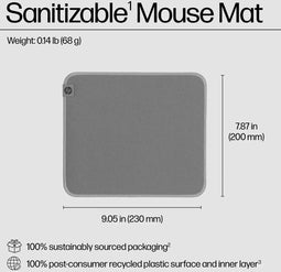 HP 100 - Muismat - Antislip en morsbestendig - Grijs