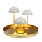 ALONG 3 - Mini Tafellampen - Beige en Messing