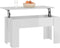 vidaXL - Salontafel - 101x49x52 - cm - bewerkt - hout - hoogglans - wit