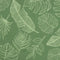 vidaXL - Palletkussen - bladpatroon - 50x40x12 - cm - stof
