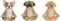 Home ESPRIT - Decoratieve figuren - Hond 14,5 X 9,5 X 16 CM (3 stuks)