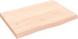 vidaXL - Wastafelblad - 60x40x(2-4) - cm - onbehandeld - massief - hout