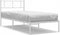 vidaXL - Bedframe - met - hoofdbord - metaal - wit - 100x200 - cm