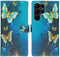 iMoshion Hoesje Geschikt voor Samsung Galaxy S23 Ultra Hoesje Met Pasjeshouder - iMoshion Design Softcase Bookcase - Blauw / Blue Butterfly