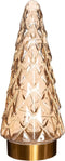 Anna's Collection - GLAZEN BOOM TAUPE MET GOUDEN VOET 10.5X24.5CM 3...