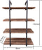Wandrek ladder Stoer - wandplank boekenkast - wandkast - industrieel - 4 planken