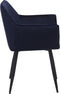 JASMIN - Eetkamerstoel - Donkerblauw - Fluweel