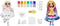 Rainbow High Watercolor & Create Modepop - Bruine ogen - Inclusief 6 uitwasbare waterverfpoeders - Wit