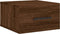 vidaXL - Nachtkastje - wandgemonteerd - 35x35x20 - cm - bruin - eikenkleur