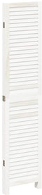 vidaXL - Kamerscherm - met - 4 - panelen - massief - paulowniahout - wit