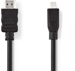 Nedis CVGP34700BK20 - HDMI male naar micro HDMI male - 2,00 m - Zwart