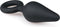 Zwarte buttplug met trekring - medium