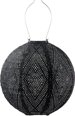 Lumiz Solar Tuinverlichting - Tuinverlichting op zonne energie - Tuinverlichting - Buitenlampjes - Tuinverlichting op zonneergie - Buitenverlichting - Decoratie - Ikat Rond - 30 cm - Zwart