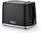 Toaster Broodrooster Retro - Zwart - Model 2024 - Vintage Geroosterd brood Toaster - met Cool Wall, Ontdooi en Opwarmfunctie