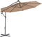 vidaXL - Zweefparasol - met - LED-verlichting - stalen - paal - 300 - cm - taupe
