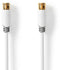 Nedis CSBW41300WT100 - F connector kabel - 100 cm - Wit