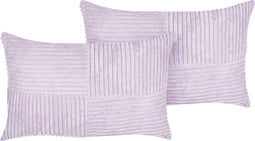 MILLET - Sierkussen set van 2 - Paars - 50 x 30 cm - Corduroy