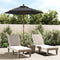vidaXL - Parasol - met - houten - paal - 196x231 - cm - zwart