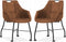 MX Sofa Eetkamerstoel Promise - Cognac (set van 2 stoelen)