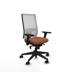 Piqueras y Crespo 3D066N0 - Bureaustoel - Verstelbare hoogte met armleuning en hoofdsteun - Wit Bruin