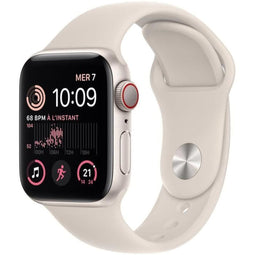 Apple Watch SE Series 2 - 44mm - Aluminium - Sterrenlicht - GPS + Cellular