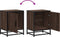 vidaXL - Nachtkastjes - 2 - st - 40x31x50cm - bewerkt - hout - en - metaal - bruin - eiken