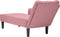 vidaXL - Chaise - longue - met - rechterarmleuning - fluweel - roze
