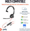 Poly Blackwire 3315 - Mono USB-C headset - Ruisonderdrukking - Zwart