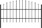 vidaXL - Tuinhek - met - speren - bovenkant - (0,75-1)x1,7 - m - staal - zwart