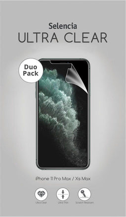 Selencia Screenprotector Geschikt voor iPhone Xs Max / 11 Pro Max - Selencia Duo Pack Ultra Clear Screenprotector smartphone