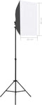 vidaXL - Fotostudioset - met - softboxlampen - en - achtergrond